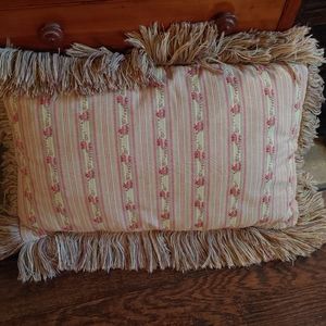 Pillow with large fringe
